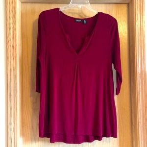 Jones & Co. Cranberry Top by Jones New York